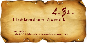 Lichtenstern Zsanett névjegykártya